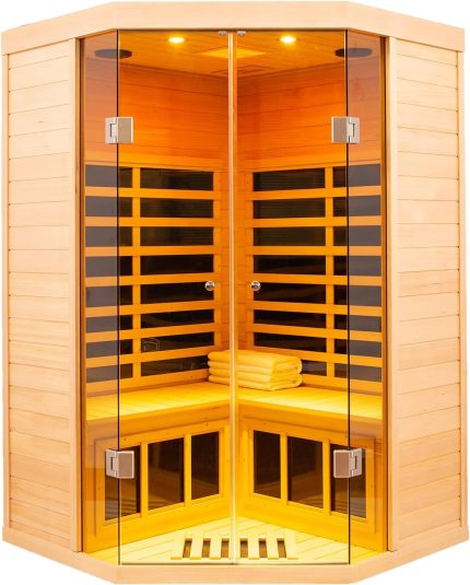 2-3 Person Low EMF Infrared Sauna - Hemlock