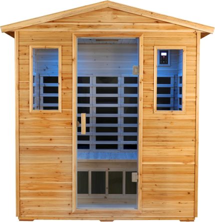 3-Person Outdoor Infrared Sauna | Hemlock | Low EMF
