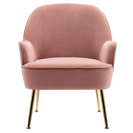 Zafrona Pink Chairs with Gold Legs